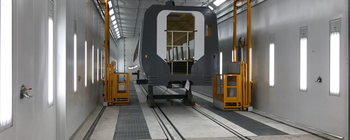 paint booth for the railway sector